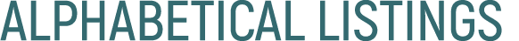 Alphabetical Listings