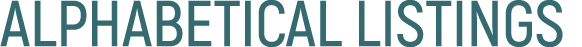 Alphabetical Listings
