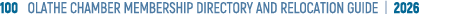 100 OLATHE CHAMBER MEMBERSHIP DIRECTORY AND RELOCATION GUIDE | 2026