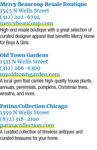Mercy Beaucoup Resale Boutique 1545 N Wells Street (312) 202 6794 mercybeaucoup.com High end resale boutique with a g...