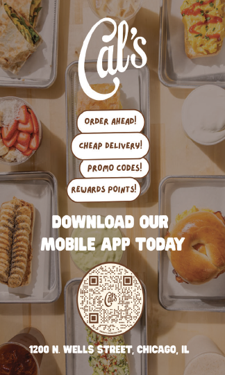 A sign advertising a restaurant with a variety of foods. Description generated by AI