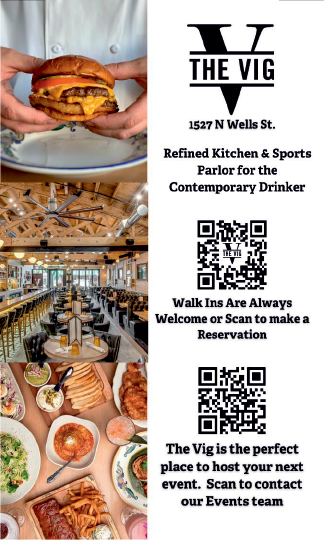 A restaurant menu with a picture of a burger and a bar. Description generated by AI