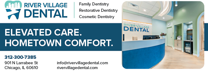 A dental office with a blue counter. Description generated by AI