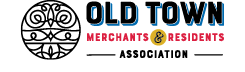 A logo for the Old Town Merchants and Residents Association. Description generated by AI