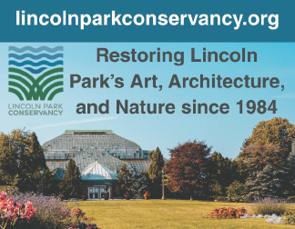 A blue and white website for the Lincoln Park Conservancy. Description generated by AI