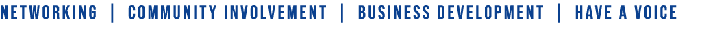 NETWORKING | COMMUNITY INVOLVEMENT | BUSINESS DEVELOPMENT | HAVE A VOICE