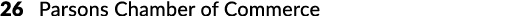 26 Parsons Chamber of Commerce