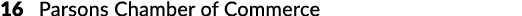 16 Parsons Chamber of Commerce