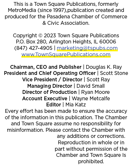 This is a Town Square Publications, formerly MetroMedia (since 1997),publication created and produced for the Pasaden...