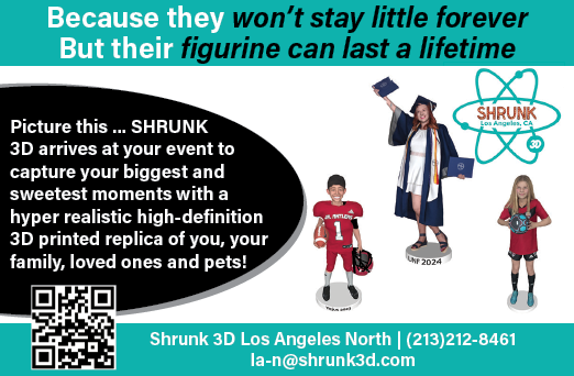 A sign advertising 3D printing services. Description generated by AI