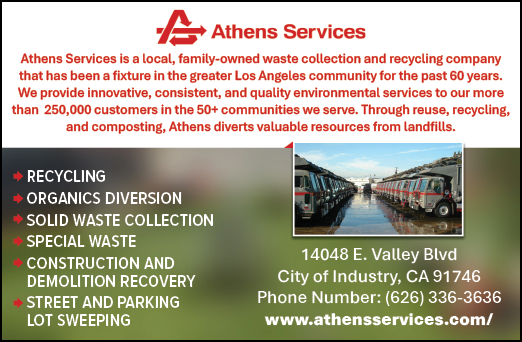 A flyer for Athens Services with a red background. Description generated by AI