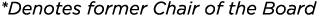 *Denotes former Chair of the Board