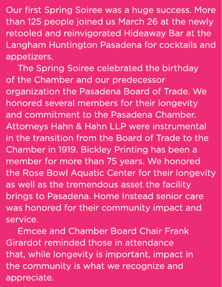 Our first Spring Soiree was a huge success. More than 125 people joined us March 26 at the newly retooled and reinvig...