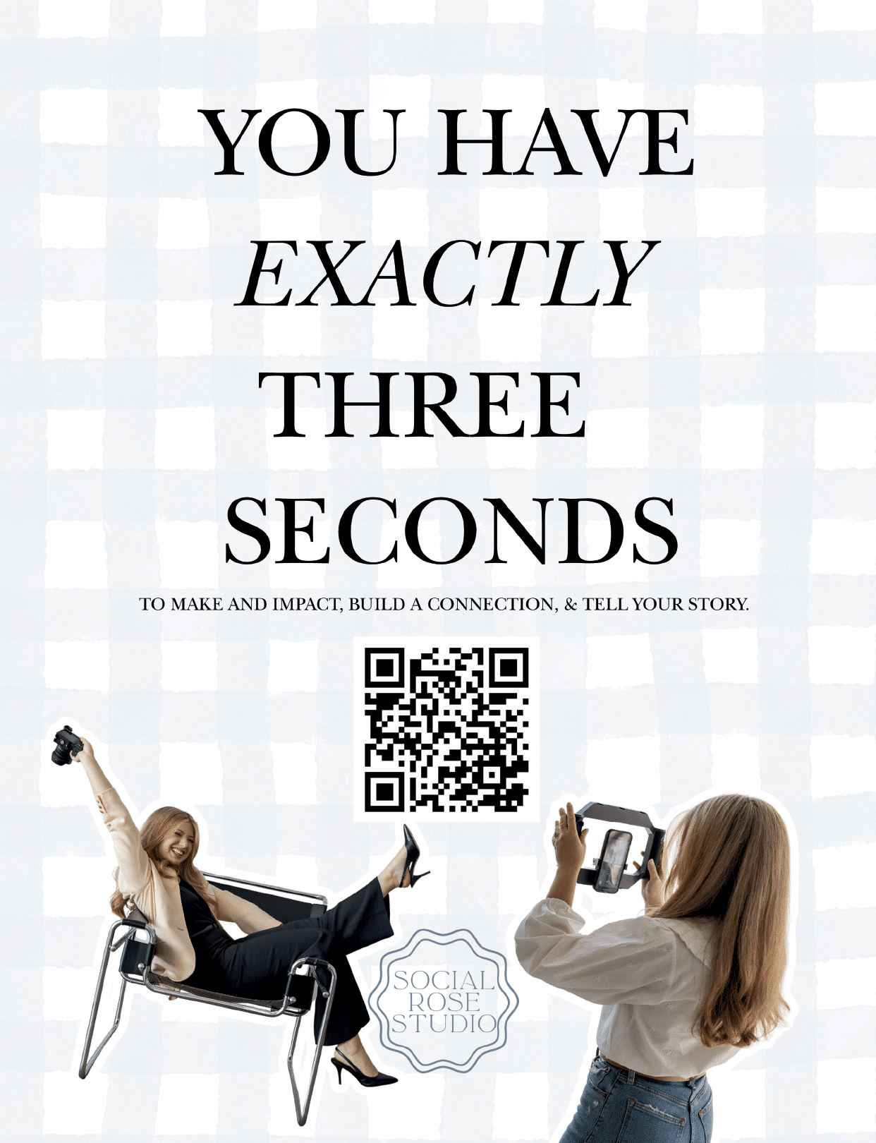 A woman is taking a selfie in front of a chair. AI generated content