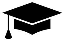 graduation cap icon vector design template in white background
