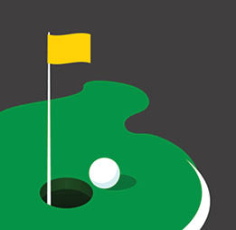 Golf tournament poster design template. Vector sport flyer