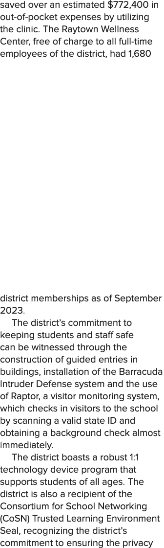 saved over an estimated $772,400 in out of pocket expenses by utilizing the clinic. The Raytown Wellness Center, free...