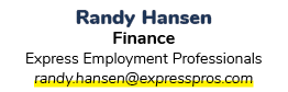 Randy Hansen Finance Express Employment Professionals randy.hansen@expresspros.com