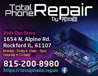 A sign that says 6RCB1025 Total Phone Repair. AI generated content