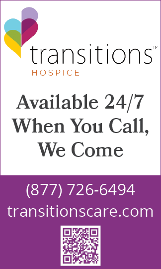 A label for a 2.75 x 3.75 inch Transitions Care product. AI generated content