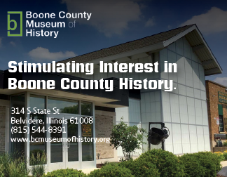 A sign for the Boone County Museum of History. AI generated content