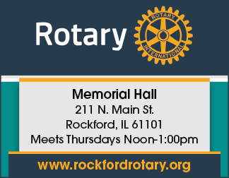 A sign that says Rockford Rotary Club 225 x 175. AI generated content