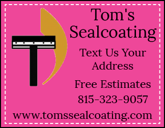 A 2.25 x 1.75 inch sealcoating sign. AI generated content