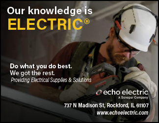 A white sign with black letters that reads “Echo Electric 225 x 1 7/8". AI generated content
