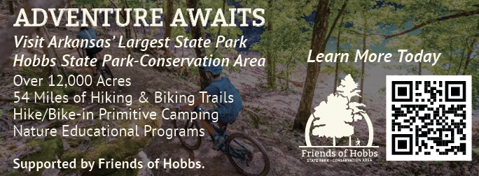 A sign for the Friends of Hobbs State Park - Conservation Area. AI generated content