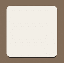 A square white object with a brown border. AI generated content