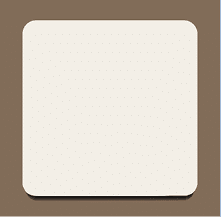 A square white object with a brown border. AI generated content