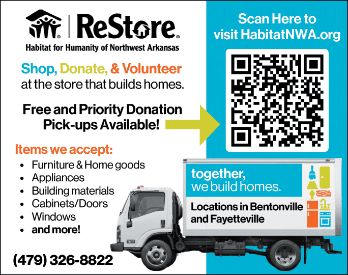 A Habitat for Humanity sign for Northwest Arkansas. AI generated content