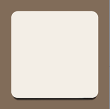 A square white object with a brown border. AI generated content