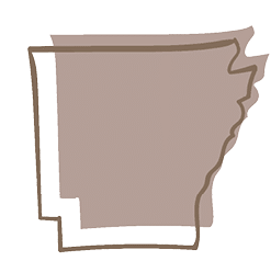 A drawing of a state of Arkansas is shown. AI generated content