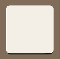 A square white object with a brown border. AI generated content
