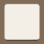 A square white object with a brown border. AI generated content