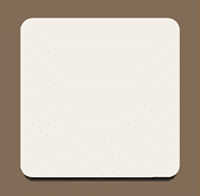 A square white object with a brown border. AI generated content