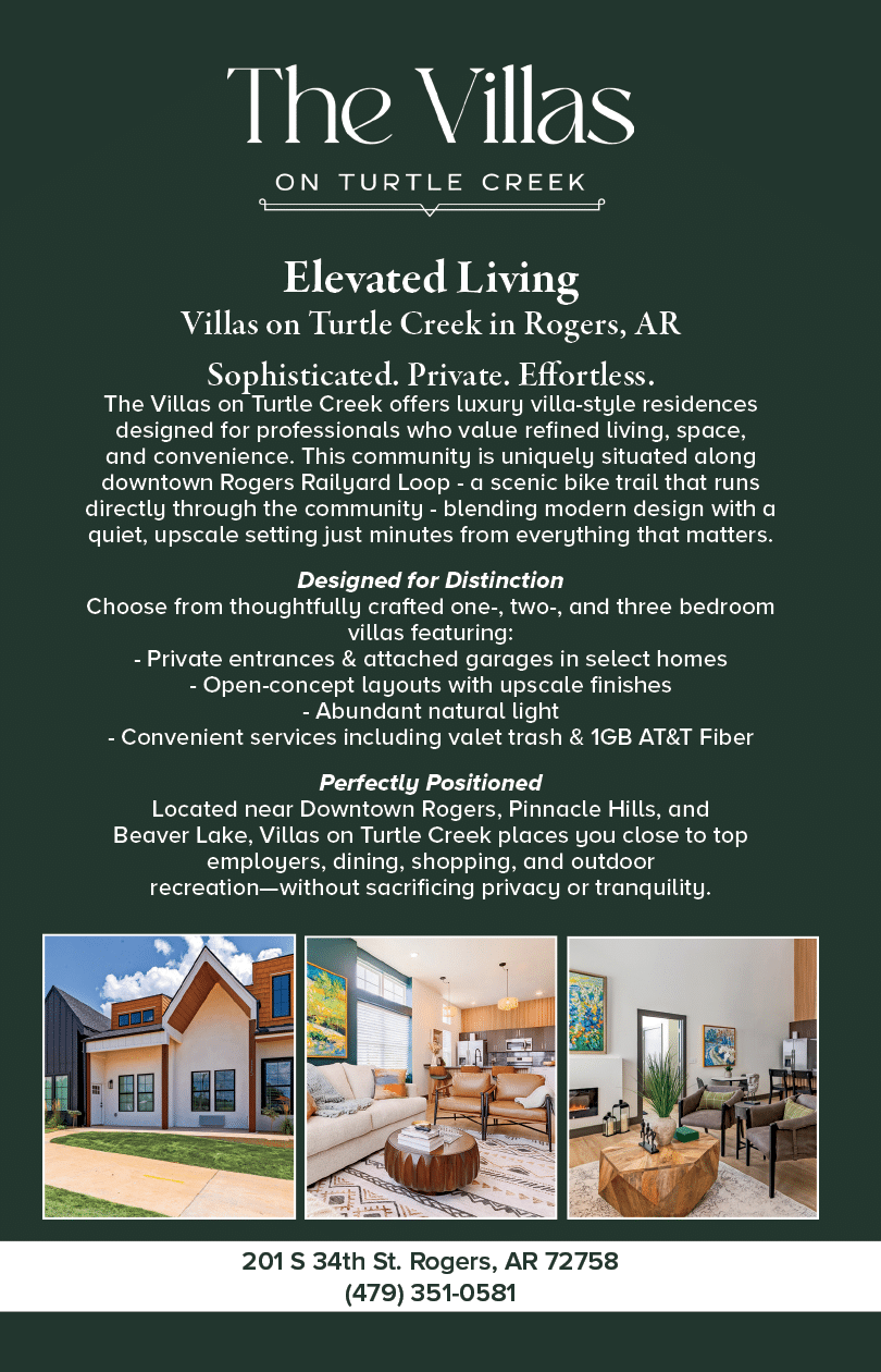 A flyer for The Villas on Turtle Creek. Description generated by AI