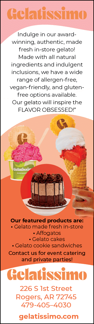A white and black image of a gelato bar. AI generated content