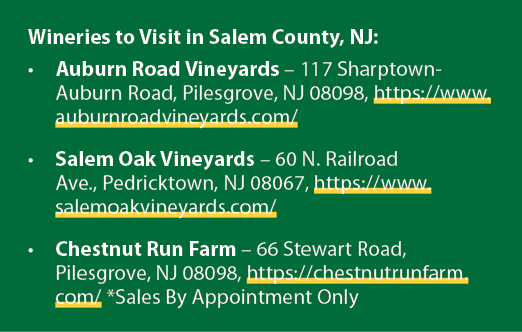 Wineries to Visit in Salem County, NJ: • Auburn Road Vineyards – 117 Sharptown Auburn Road, Pilesgrove, NJ 08098, htt...