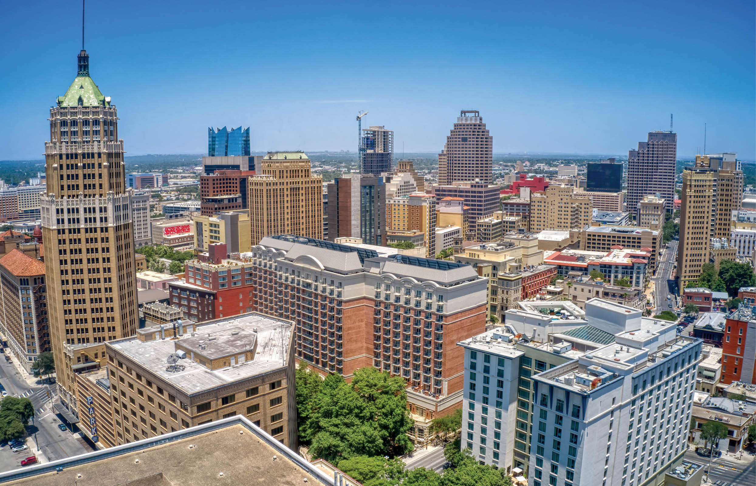 Aerial View of San Antonio, Texas during Summer