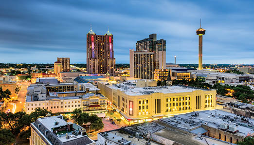 San Antonio, Texas, USA downtown skyline.