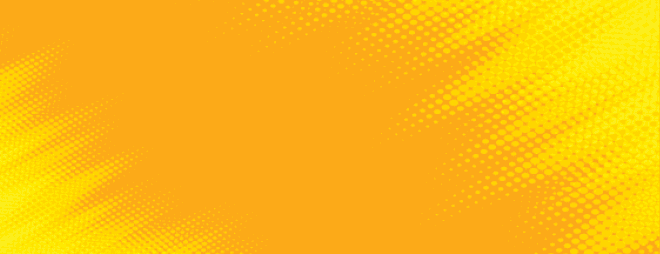 bright yellow banner with halftone effect 
