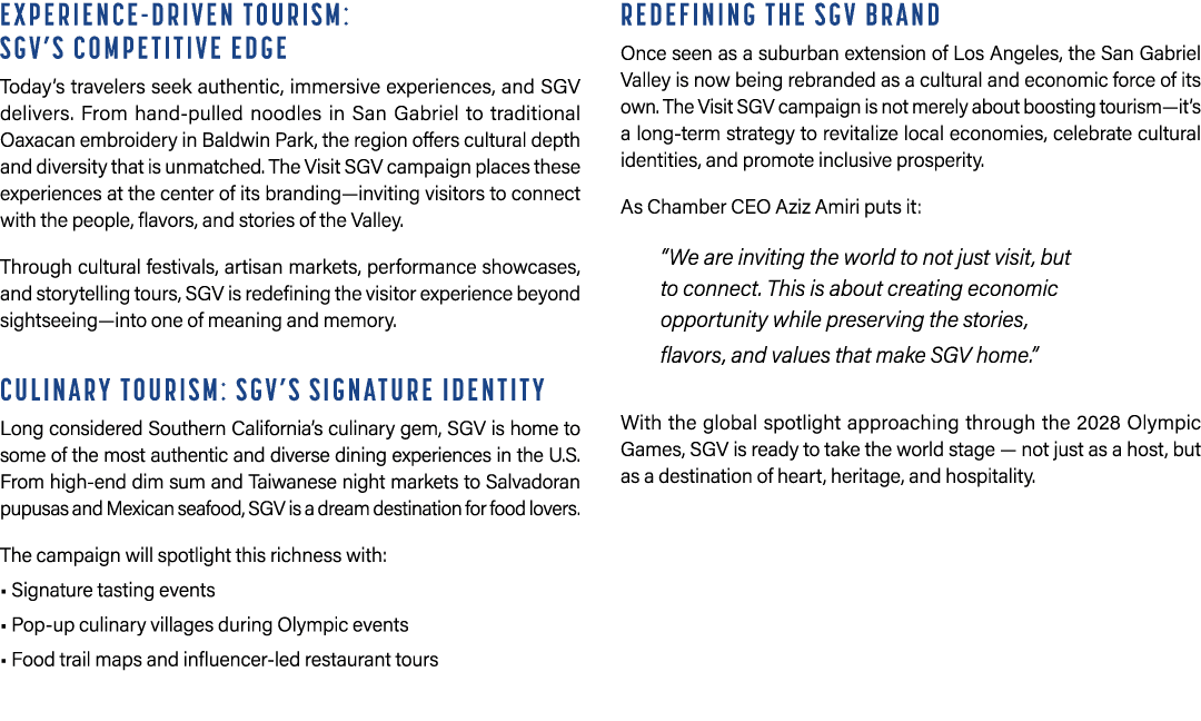 Experience Driven Tourism: SGV’s Competitive Edge Today’s travelers seek authentic, immersive experiences, and SGV de...