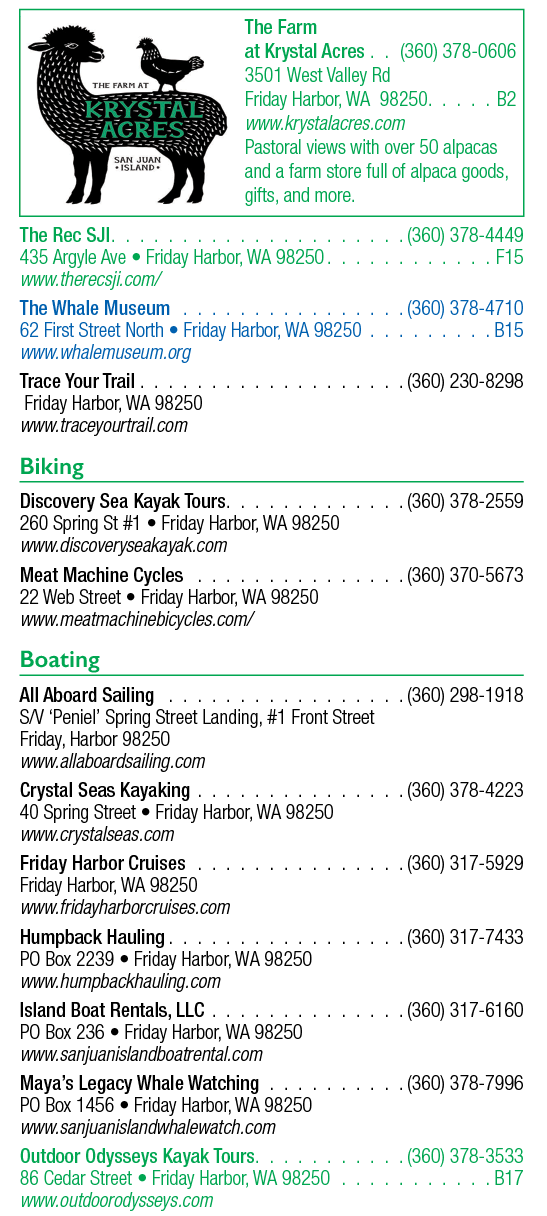 A list of businesses and their contact information. Description generated by AI