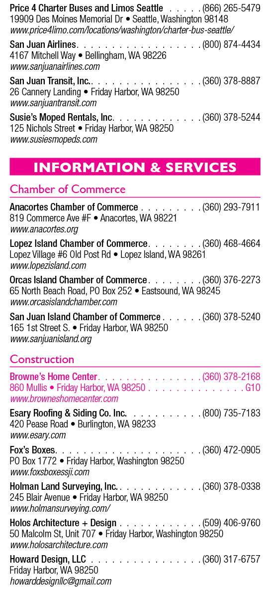 A pink and white advertisement for a business. Description generated by AI