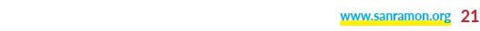 www.sanramon.org 21