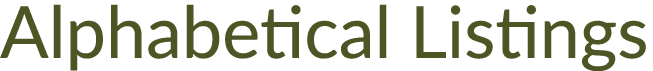 Alphabetical Listings