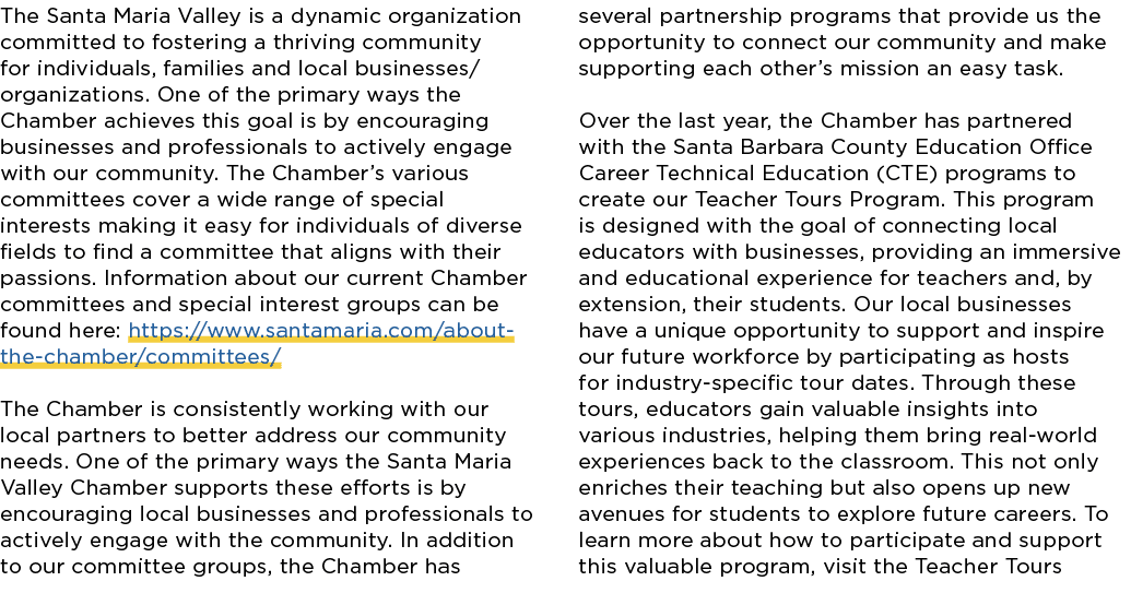 The Santa Maria Valley is a dynamic organization committed to fostering a thriving community for individuals, familie...
