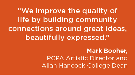 “We improve the quality of life by building community connections around great ideas, beautifully expressed.” Mark Bo...